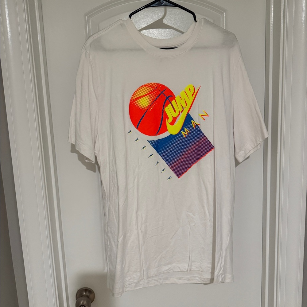Jordan White Jumpman Graphic Tee